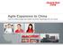 Agile Expansion to China. Armin M. Hoffmann @ Oracle Retail CrossTalk, Washington DC, 2011-06-22