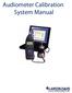 Audiometer Calibration System Manual