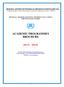 ACADEMIC PROGRAMMES BROCHURE
