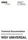WSV UNIVERSAL. Technical Documentation. Wired Communication Systems of the type series