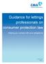 Guidance for lettings professionals on consumer protection law