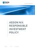 AEGON N.V. Investment Policy