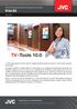 TV -Tools 10.0. TV-Tools 10.0. JVC Professional Technical Change Information. April 2013