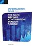 INFORMATION NOTE ON THE NATO DEFINED CONTRIBUTION PENSION SCHEME