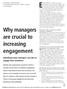 Why managers are crucial to increasing engagement