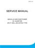 9ASNA-A1-1202 SERVICE MANUAL SENVILLE AIRCONDITIONER DC INVERTER SPLIT WALL-MOUNTED TYPE