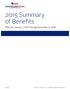 2015 Summary of Benefits