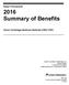 2016 Summary of Benefits