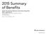 2015 Summary of Benefits