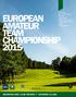 EUROPEAN AMATEUR TEAM CHAMPIONSHIP 2015