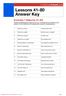 Lessons 41-80 Answer Key