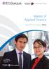 Master of Applied Finance. Sydney, Melbourne, Singapore, Beijing