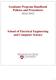 Graduate Program Handbook Policies and Procedures 2014-2015. School of Electrical Engineering and Computer Science
