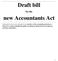 Draft bill. new Accountants Act. for the