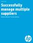 Successfully manage multiple suppliers