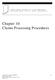 Chapter 10: Claims Processing Procedures
