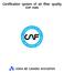 Certification system of air filter quality (CAF mark)