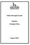 Halton Borough Council. Markets Charging Policy
