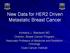 New Data for HER2 Driven Metastatic Breast Cancer