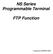 NS Series Programmable Terminal FTP Function