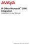 IP Office Microsoft CRM Integration Installation & User Manual