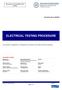 ELECTRICAL TESTING PROCEDURE