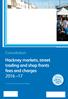 Hackney markets, street trading and shop fronts fees and charges 2016 17