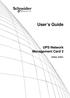 User s Guide. UPS Network Management Card 2 AP9630, AP9631