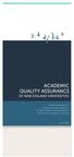 Academic Quality Assurance of New Zealand Universities