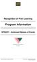 Recognition of Prior Learning. RPL Information Advanced Diploma of Events