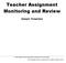 Teacher Assignment Monitoring and Review