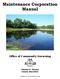 Maintenance Corporation Manual