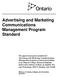 Advertising and Marketing Communications. Management Program Standard