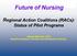 Future of Nursing. Regional Action Coalitions (RACs): Status of Pilot Programs