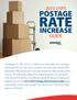 RATE POSTAGE INCREASE 2013 USPS GUIDE