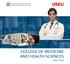 College of MediCine and HealtH SCienCeS 2015 / 2016