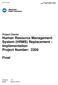 HRMS - HRMS Charter - AI.18. Project Charter Human Resource Management System (HRMS) Replacement - Implementation Project Number: 2209.