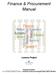 Finance & Procurement Manual