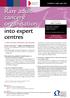 Rare adult cancers: organisation into expert centres