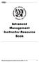 Advanced Management Instructor Resource Book