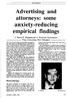 Advertising and attorneys: some anxiety -reducing empirical findings