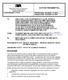 Control Number: # 15-16 Effective Date: December 11, 2014 Issuance Date: December 15, 2014