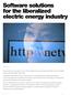 Software solutions for the liberalized electric energy industry