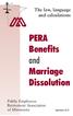 The law, language and calculations. PERA Benefits and Marriage Dissolution