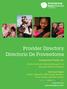 Provider Directory Directorio De Proveedores