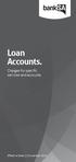 Loan Accounts. Charges for specific services and accounts.