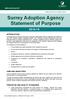 Surrey Adoption Agency Statement of Purpose