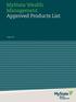 MyState Wealth Management Approved Products List