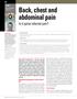 Back, chest and abdominal pain