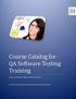 Course Catalog for QA Software Testing Training